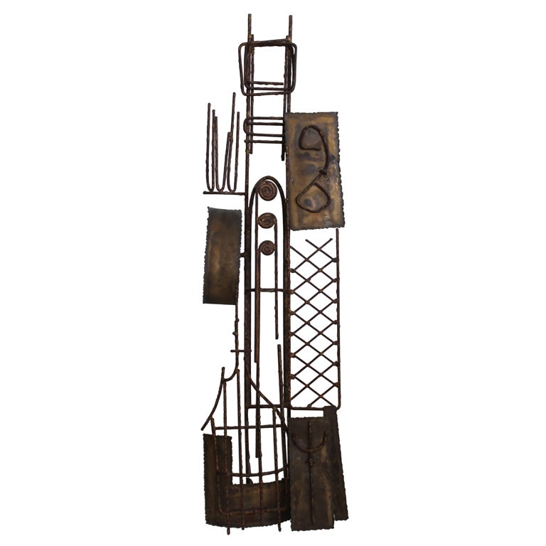 Brutalist Wall Sculpture at 1stDibs