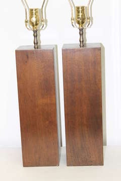Wood block Lamps