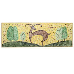 Tile Abstract Scene with Deer