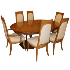 Mastercraft Burled Amboyna Table & Chairs