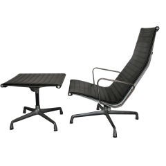 Ray & Charles Eames aluminum group chair & ottoman