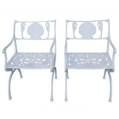 Vintage Pair of Aluminum Chairs by Molla Patio Furniture Co.