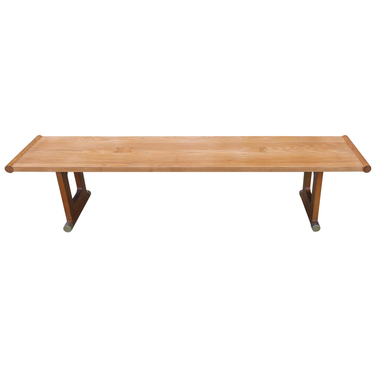 Wood Bench, in the style of Paul Frankl