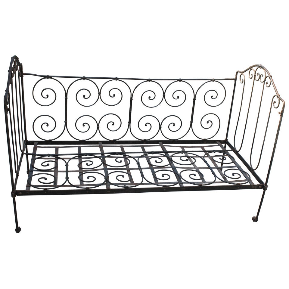 Art Nouveau Metal Daybed