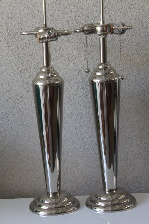 Stiffel Chrome Lamps
