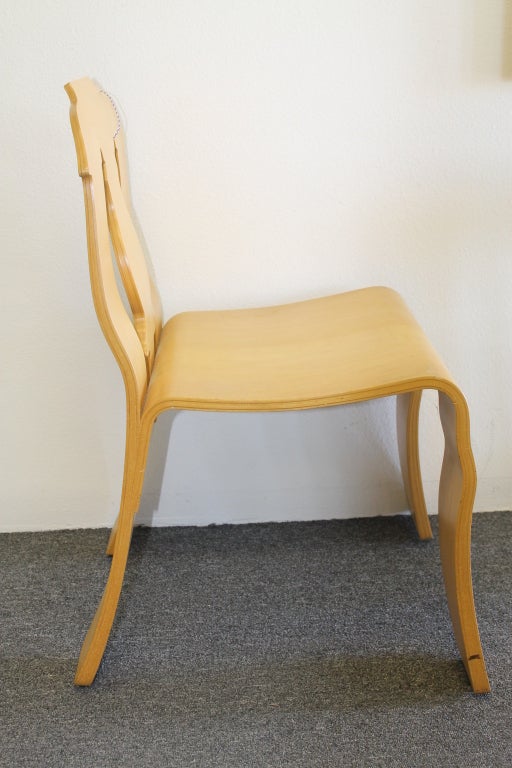 Bentwood plywood chair by Robert Venturi for Knoll International, Inc., Long Island City, NY.