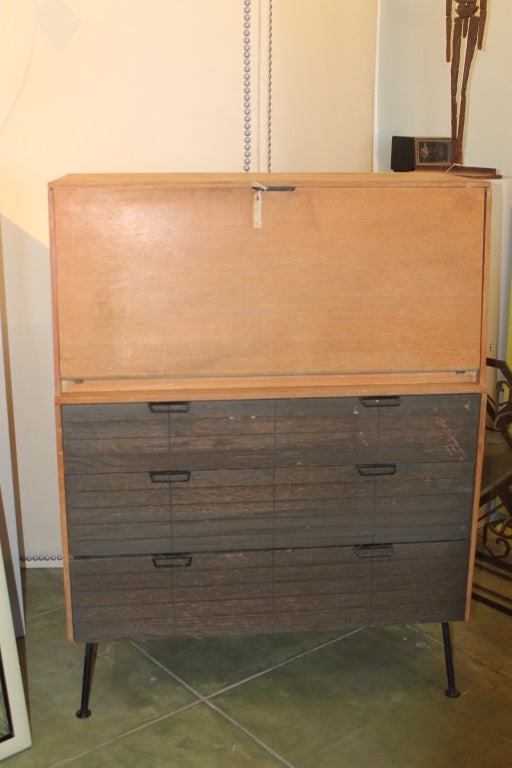 Drop Front Desk / dresser designed by Raymond Loewy for Mengel.