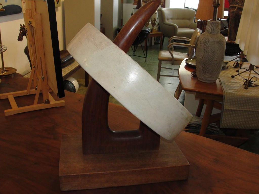 Walnut & Terrazo sculpture by Collard