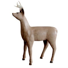 Folk Art Wooden Deer