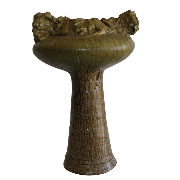 Vase en céramique moulé à la main en vente