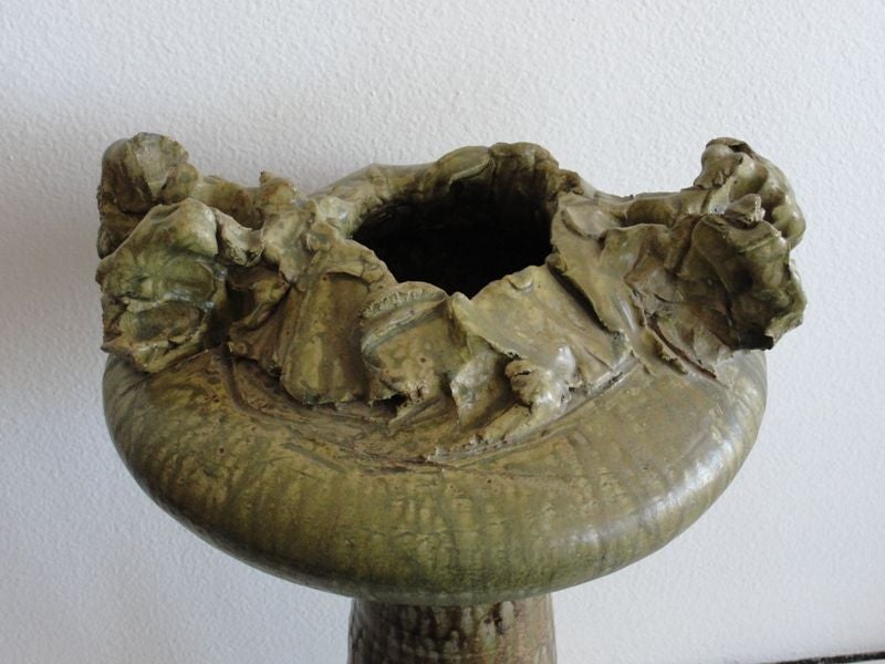 Vase en céramique moulé à la main Bon état - En vente à Palm Springs, CA