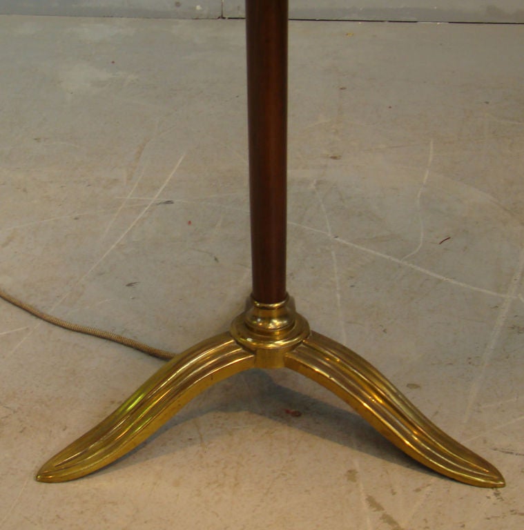 Mahogany Art-deco Floor Lamp For Sale