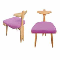 Guillerme Et Chambron Pair Of Tripode Chairs