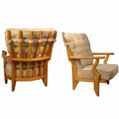 Guillerme Et Chambron Pair Of 1960 Armchairs