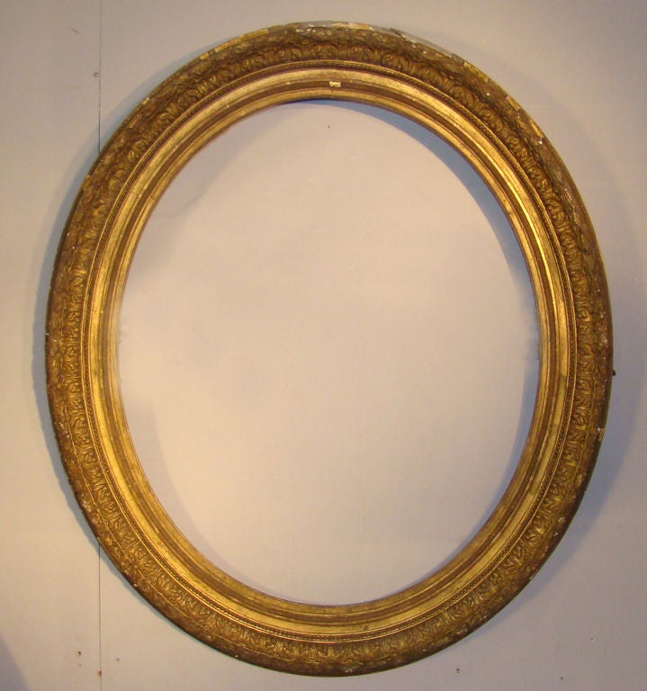 THREE 19th CENTURY FRAMES  IN WOOD AND GOLDEN STUCCO