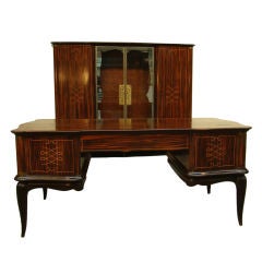 Art Deco Macassar Ebony And Sycamore Desk Set