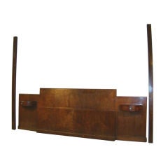 Jules Leleu    Mahogany  Bed