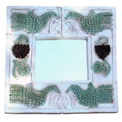 Ceramic Mirror By Georges Jouve