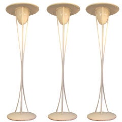 Vintage Set Of Three High Garden  Lamps