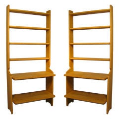 Guillerme Et Chambron Pair Of Oak Shelves