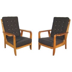 Pair Of Guillerme Et Chambron Armchairs