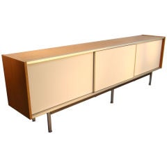 Oak chromium and lacquered wood Sideboard