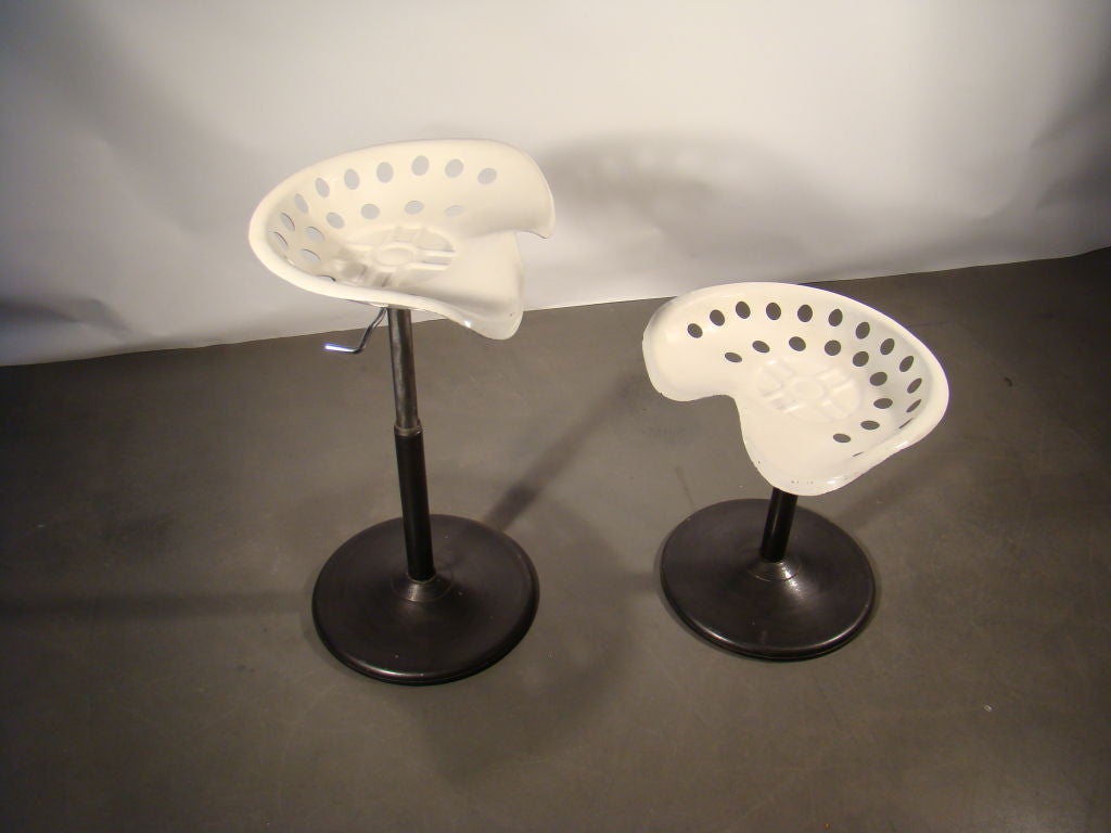 Pair Of "tracteur"  Stools By Etienne Fermigier