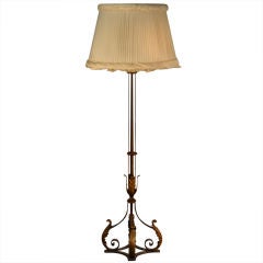 1940 FLOOR LAMP IN LACQUERED  CAST IRON