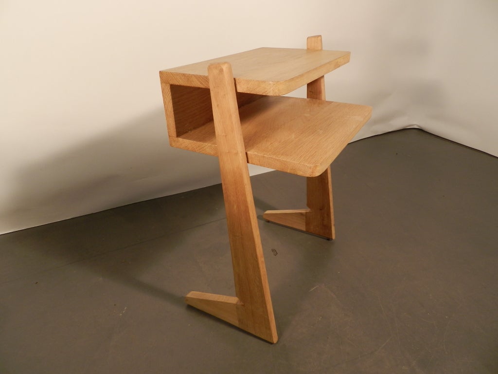 Guillerme et Chambron Pair of Oak Night Stands