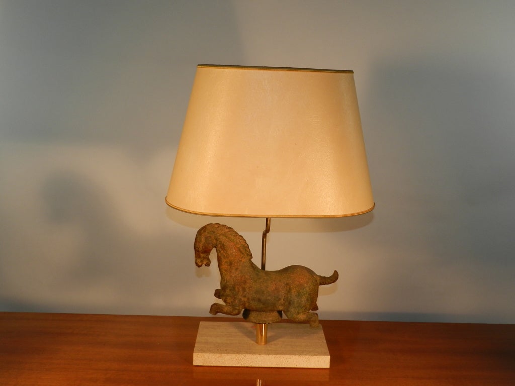 1970 Earthenware Lamp Edition "le Dauphin"