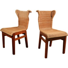 2 chairs attribued to Louis Sognot