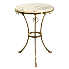 Maison Jansen, 1950 Marble And Bronze Gueridon