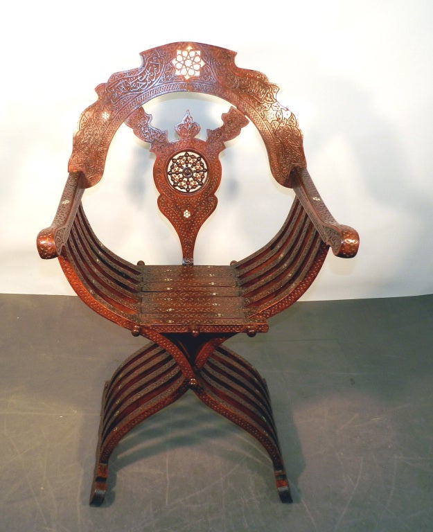 19th Century Pair of 19th century Syrian chairs For Sale