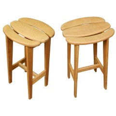 Guillerme Et Chambron pair of "Thierry" stools.