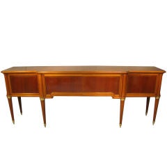 1940NEO CLASSICAL MAHOGANY  VENNERED AND GOLDEN BRONZE SIDEBOARD