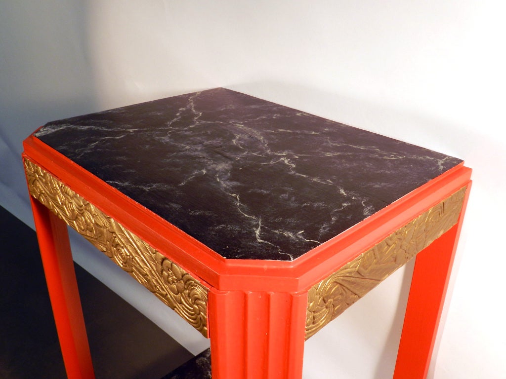 Pair Of Art-deco Painted Side Tables