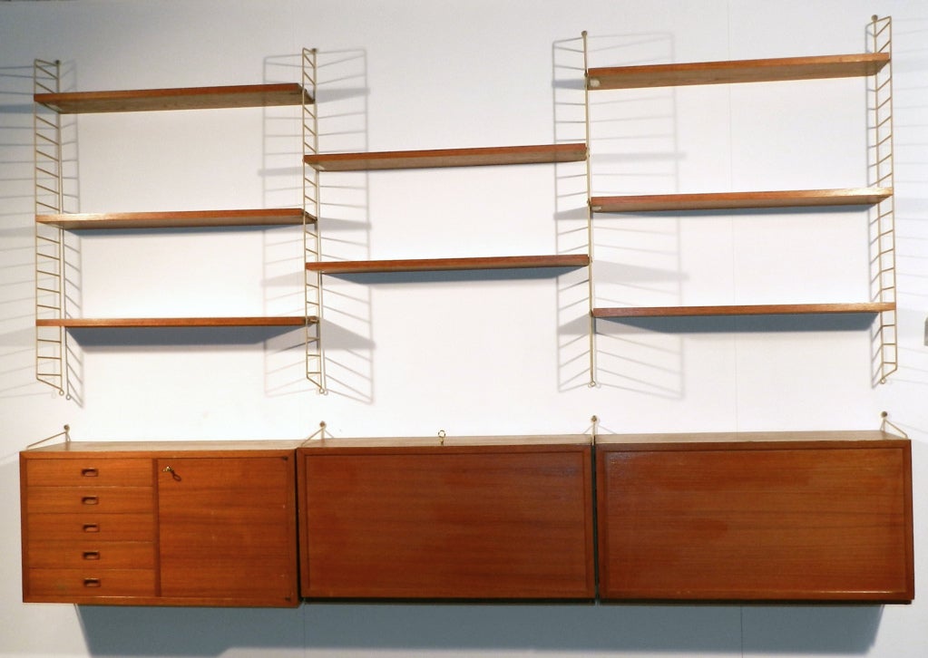 Teak Bookcase By String Sweden 1960