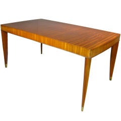 DE COENE FRERES Mahogany and golden bronze dining room table