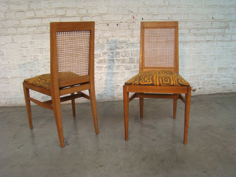 Pair Of 1950 Oak Chairs By André Preston