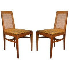 Vintage Pair Of 1950 Oak Chairs By André Preston