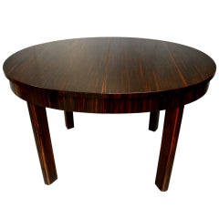 1930 Art deco table in macassar ebony veneer
