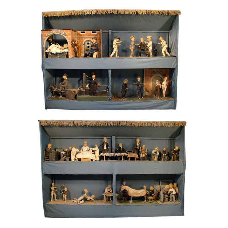 Pair Of Huge Animate Dioramas For Sale