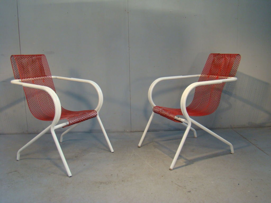 French Set Of Two Armchairs And One Table By Claude Adrien For Sale