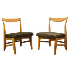 PAIR OF MARIE-CLAIRE LOW CHAIRS BY GUILLERME ET CHAMBRON