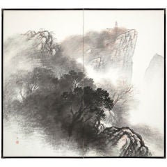 Chinese Landscape with Pagoda
