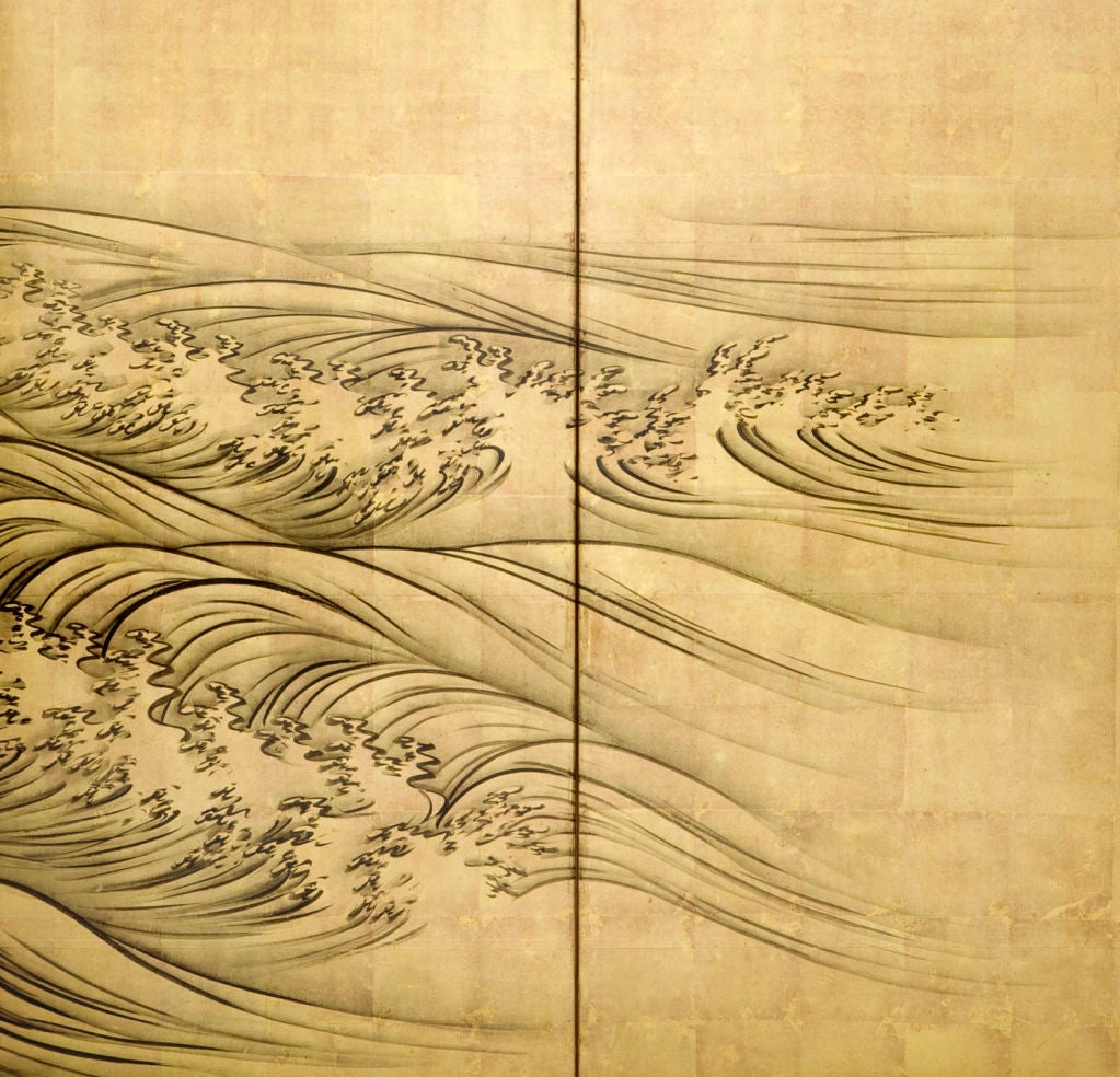 19th Century Ocean Waves and Rocks