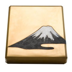 Antique Mt. Fuji Writing Box