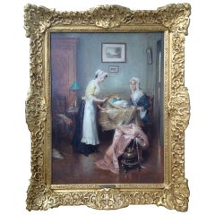 The Seamstress by Adrien-Henri Tanoux
