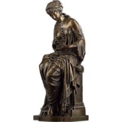 Mathurin Moreau - Jacqueline Bronze Sculpture