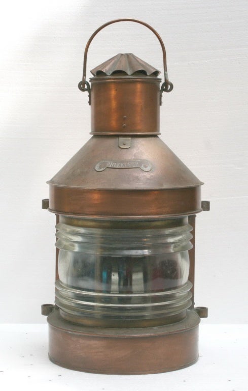 English A Copper Masthead Lamp